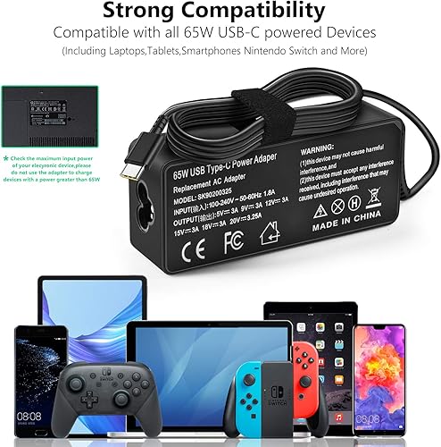 Miniatura 7 de Cargador compatible con Lenovo IdeaPad Flex Slim 5 5-Pro 5-15ITL05 5-16IRL8 5-16IAU7 5-14ITL05 5-14IAU7 5-16IRU9 5-16ABR8 5-15IIL05 5-15IAL7