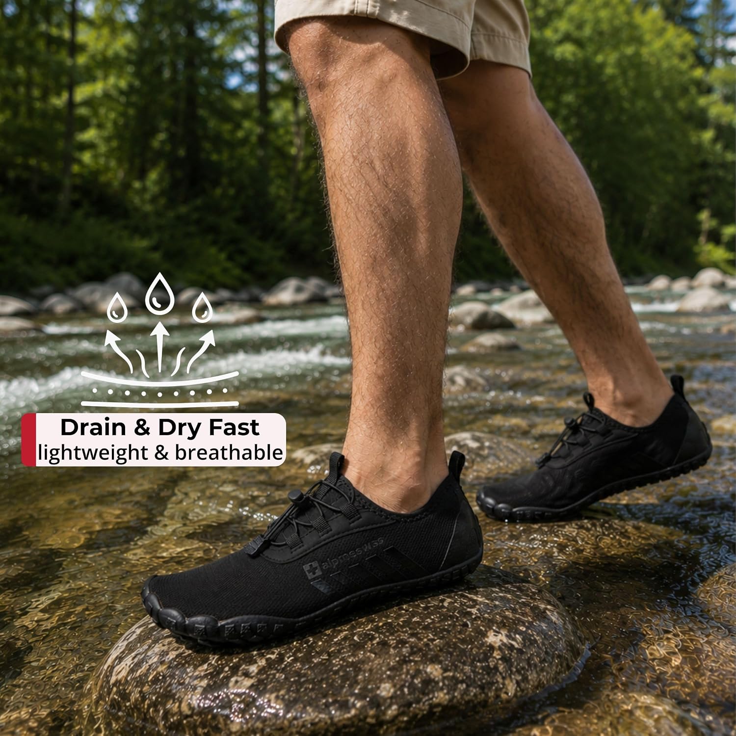 Alpine Swiss Odin Mens Quick Dry Water Shoes Barefoot Beach Swim Aqua Socks