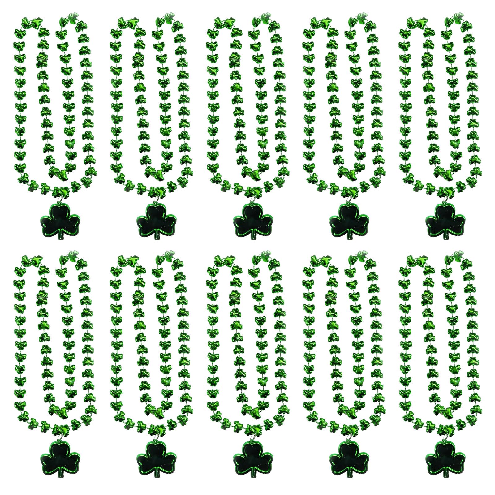 Elnwnnkc 10Pcs Patricks Day Beads Necklace Patricks Day Jewelry Accessories for Women Men Adult Kid Irish Festival Celebration Beads Necklace