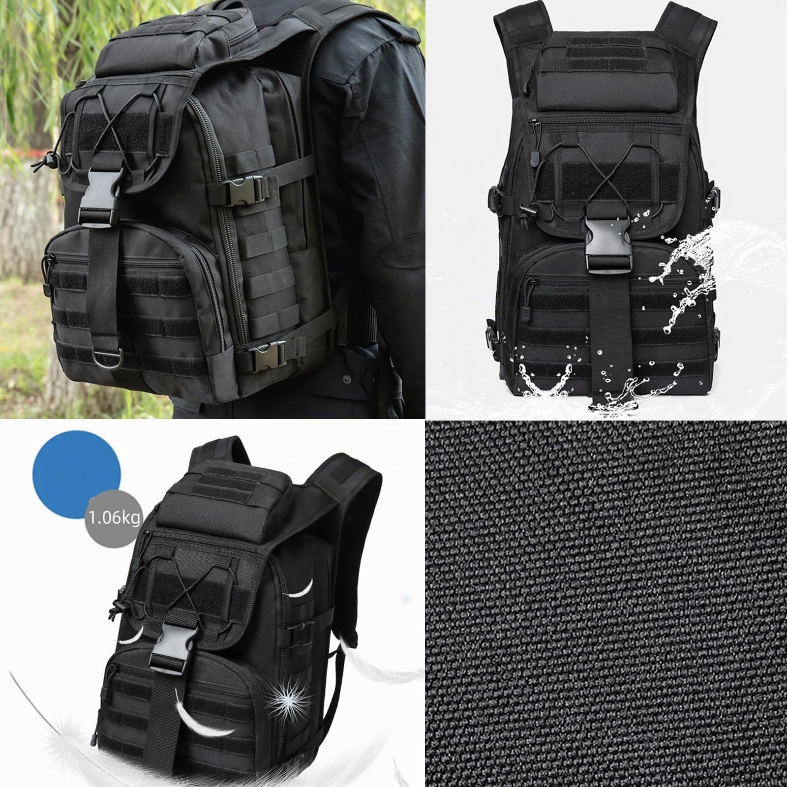 Mochila Militar Mochila Hombre Mochila Tactica 35L Mochila de Viaje Mochilas Escolares Mochila Senderismo Camping