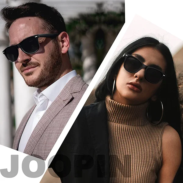 Joopin Square Sunglasses Polarized UV Protection Trendy Designer Sun Glasses Men Women