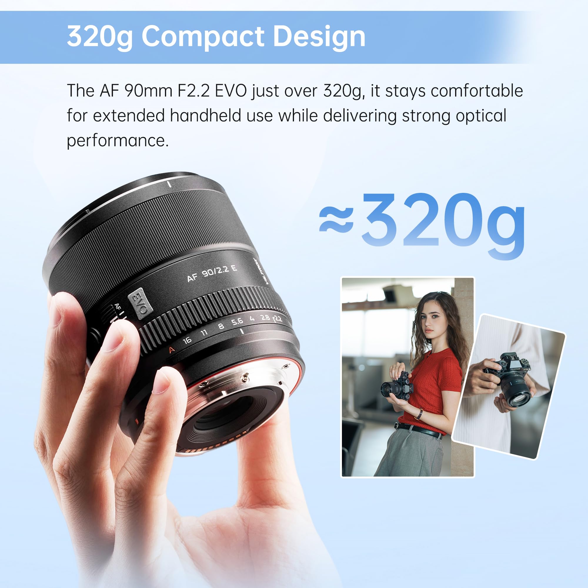 VILTROX AF 90 mm F2.2 EVO APS-C - Obiettivo a messa a fuoco automatica con ampia apertura di apertura, per fotocamere mirrorless (per Fuji XF)
