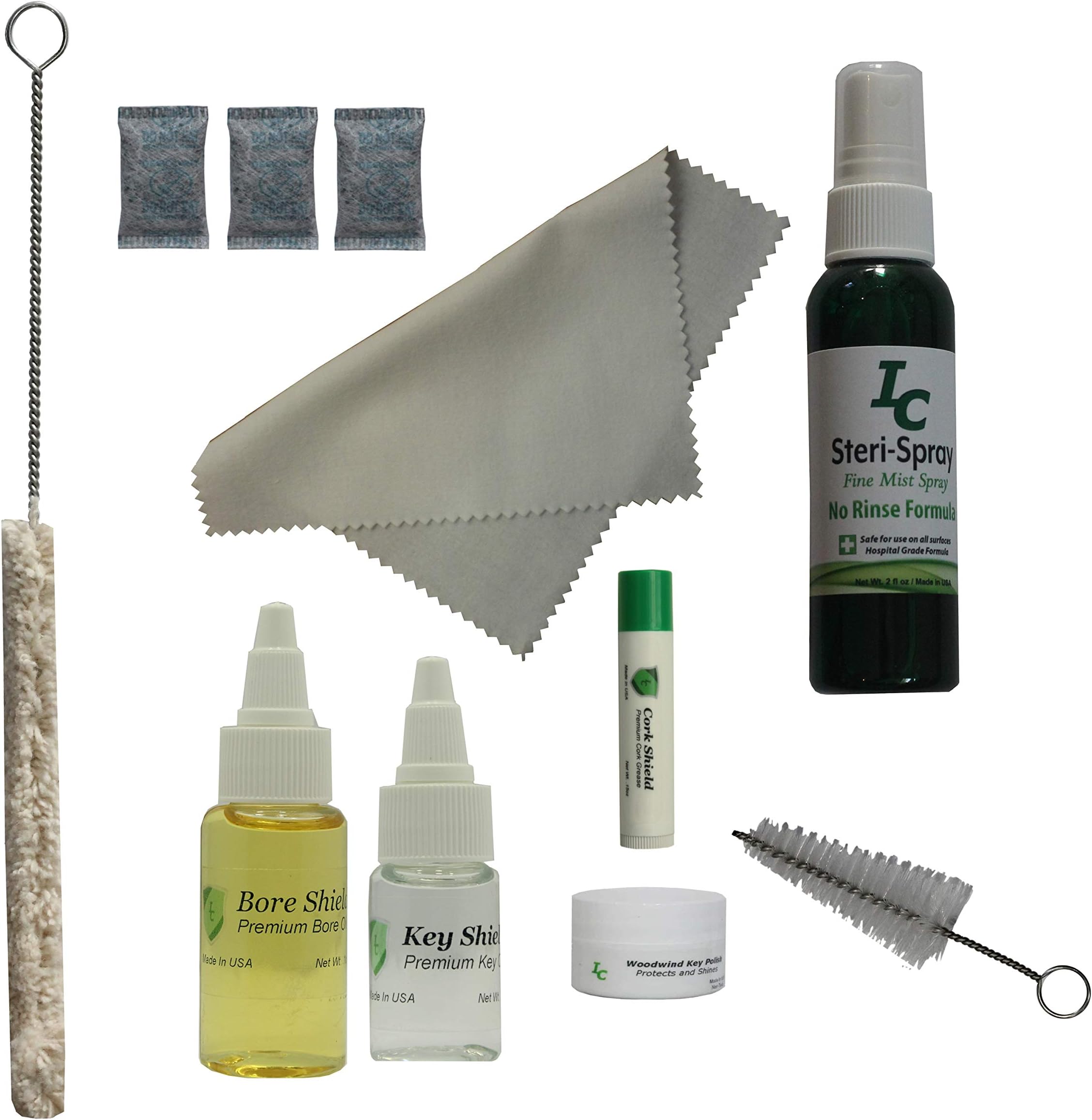 Care Kit, Bore Oil, Key Oil, Polishing Cloth, Cork
