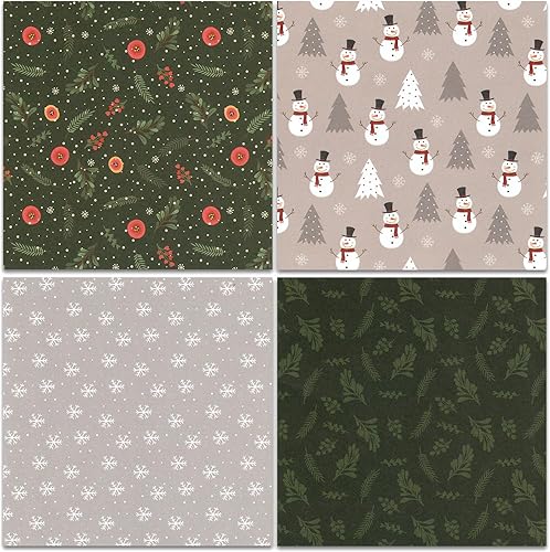 Miniatura 4 de Papel para álbum de recortes, 24 hojas de papel para álbum de recortes de Navidad de 6 x 6 pulgadas, suministros de papel de diario de Navidad de un