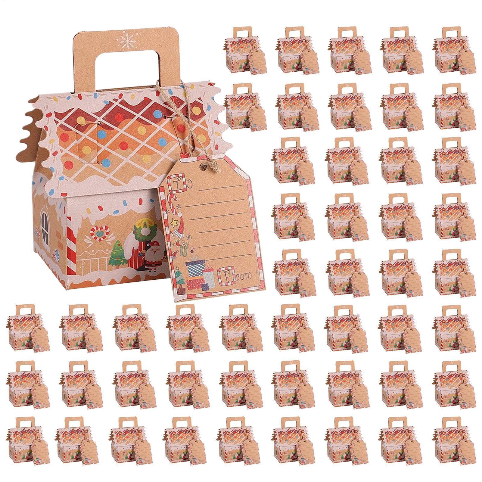 Piccole Scatole Per Natale 50 Pezzi Contenitore Per Dolci A Forma Di Casa