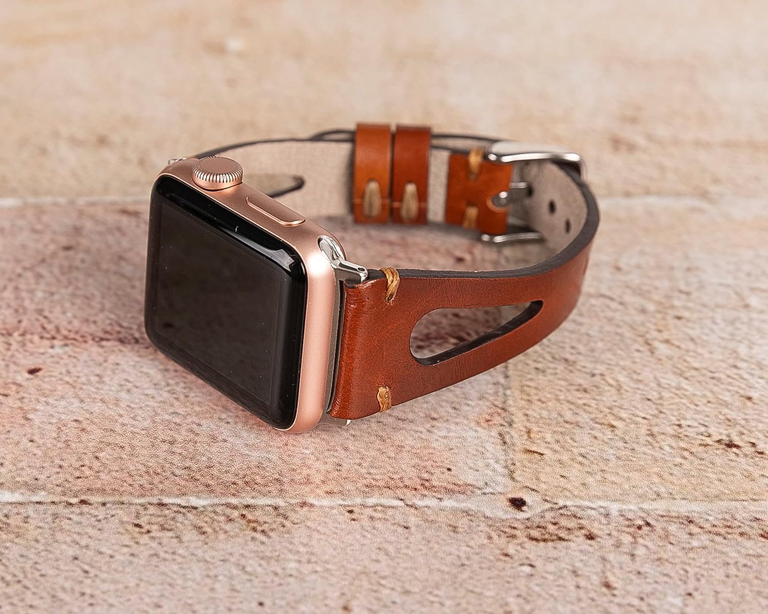 Slim Leather Bands Compatible with Apple Watch Band 38mm 40mm 41mm 42mm 44mm 45mm 49mm Full Grain Leather Watch Thin Straps for iWatch Series Ultra/8/7/SE/6/5/4/3/2/1 for Women Watchbands, Bracelet Jewelry
