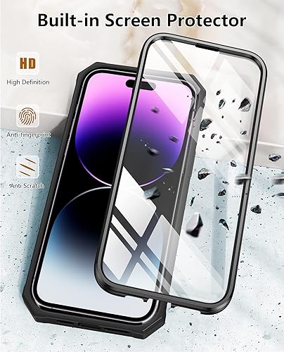 Miniatura 4 de Funda para iPhone 14 Pro Max funda resistente de grado militar para teléfono celular con soporte y funda  Protección de TPU a prueba de golpes