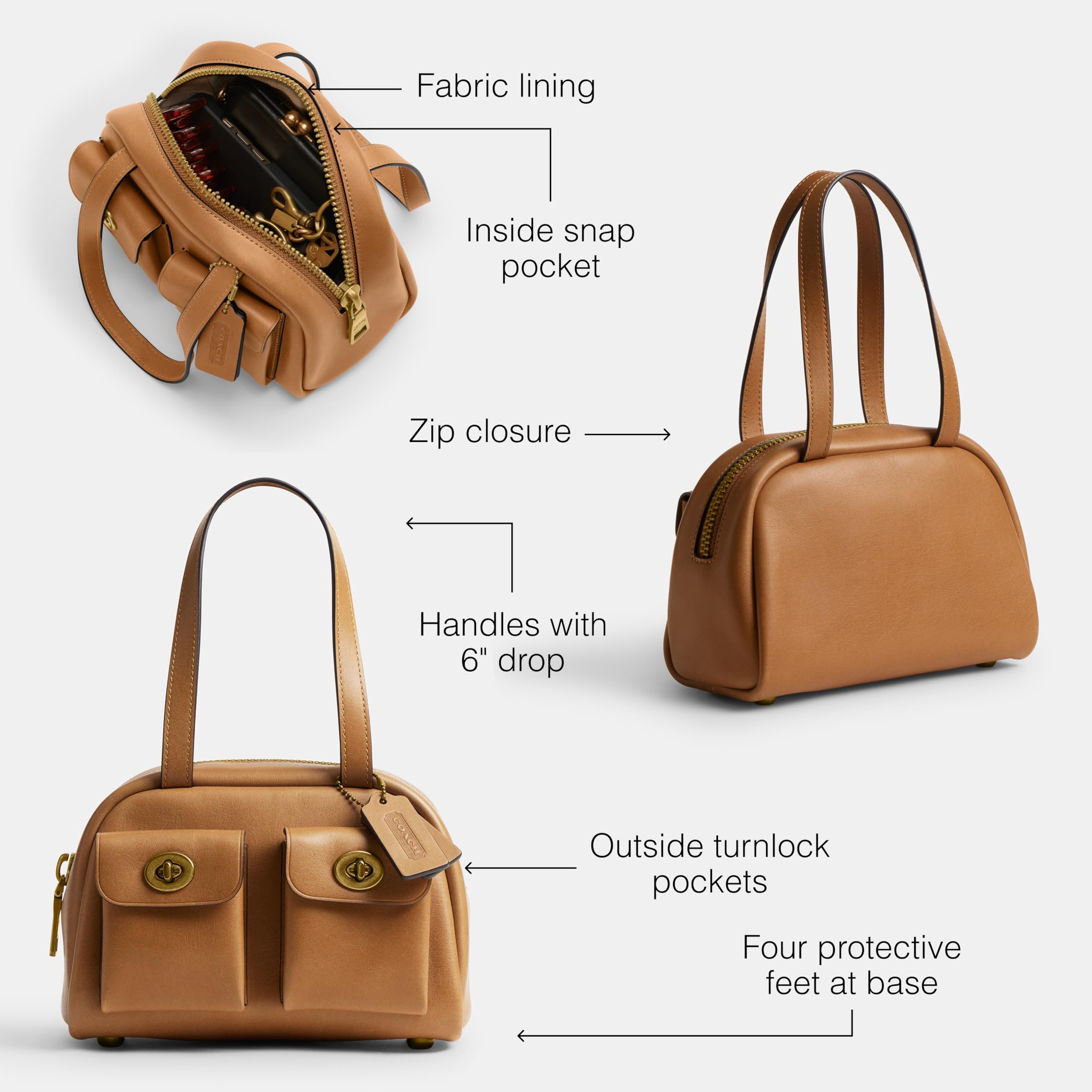 Coach Twin Turnlock Bag 20 in Graffiti, 1Z/Ochre Multi : Amazon.sg