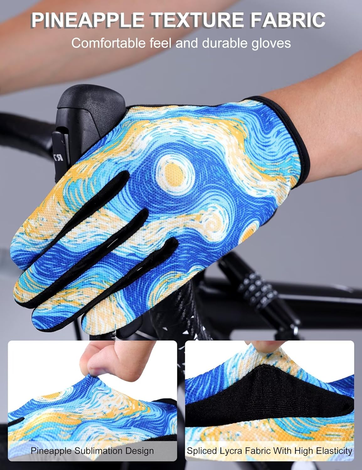 INBIKE Cycling Gloves for Men Women Full Finger Breathable Bike Gloves, Anti-Slip Touchscreen Biking Bicycle Road Running - Image 5
