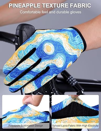 Miniatura 5 de INBIKE Guantes de ciclismo para hombres y mujeres, guantes de bicicleta transpirables con dedos completos, antideslizantes, pantalla táctil,