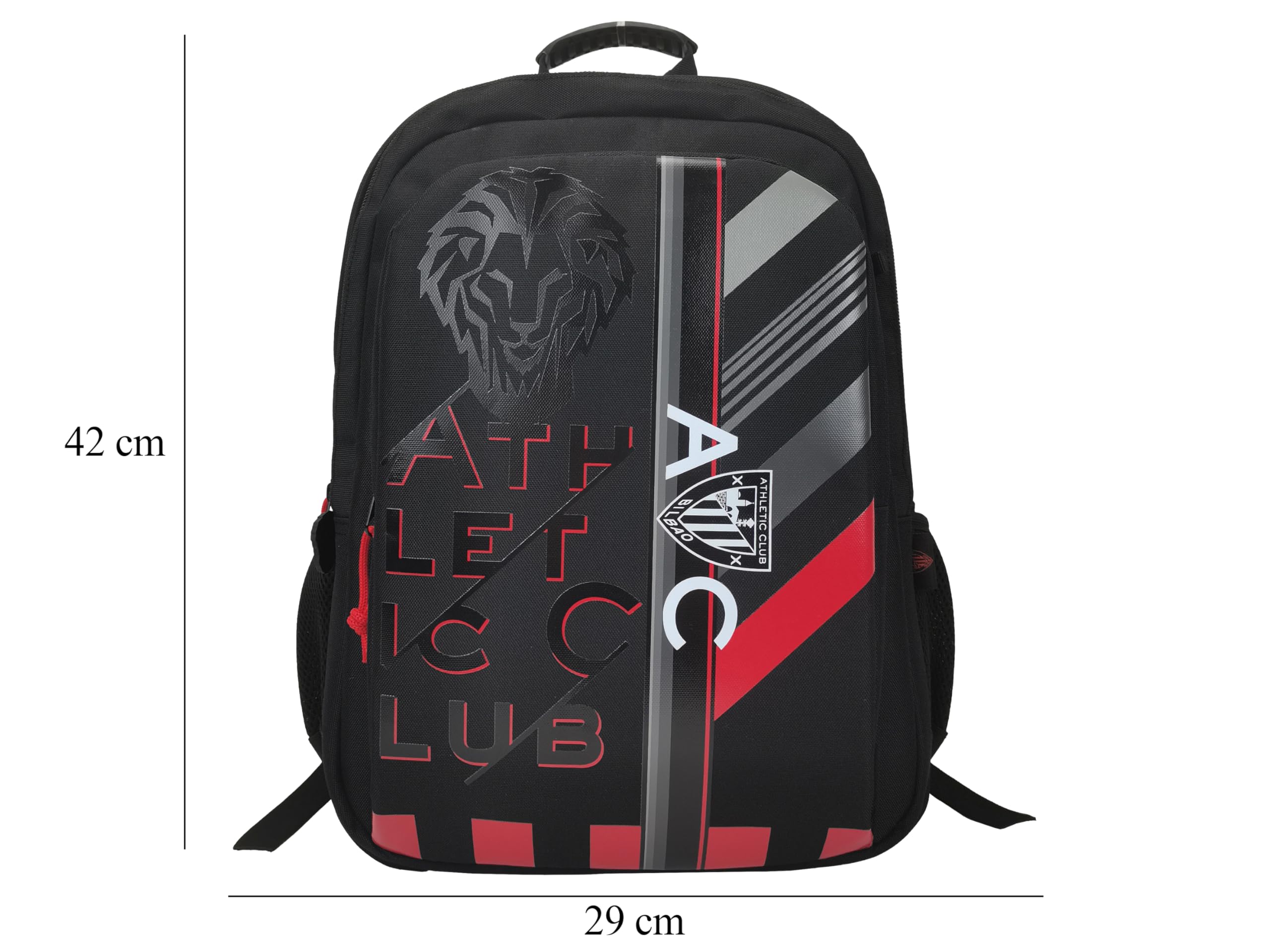 CYPBRANDS Athletic Club Mochila Escolar Fútbol Negro