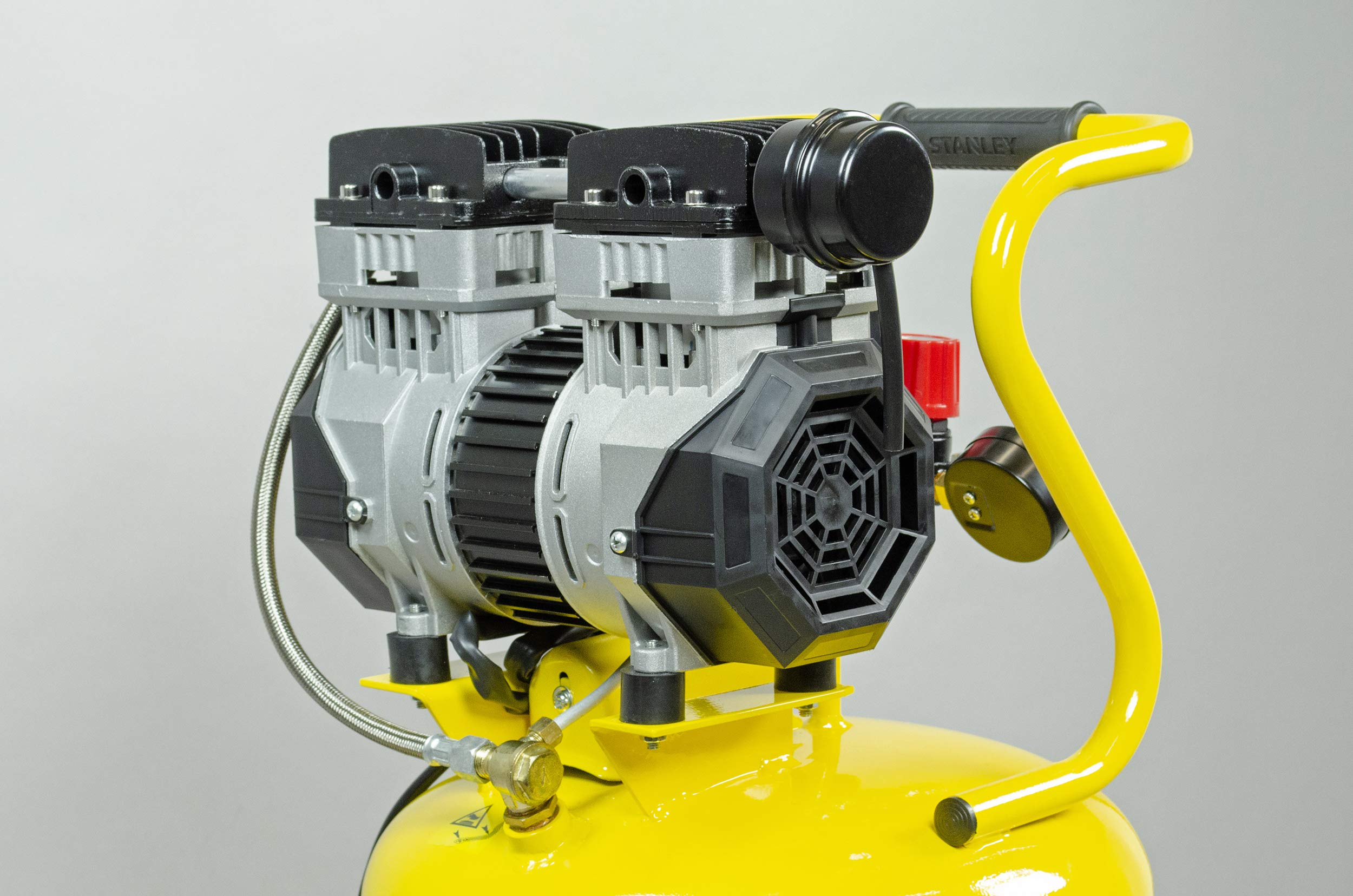 Stanley SXCMS1350VE Compresor Muy silencioso, 50 litros, Amarillo