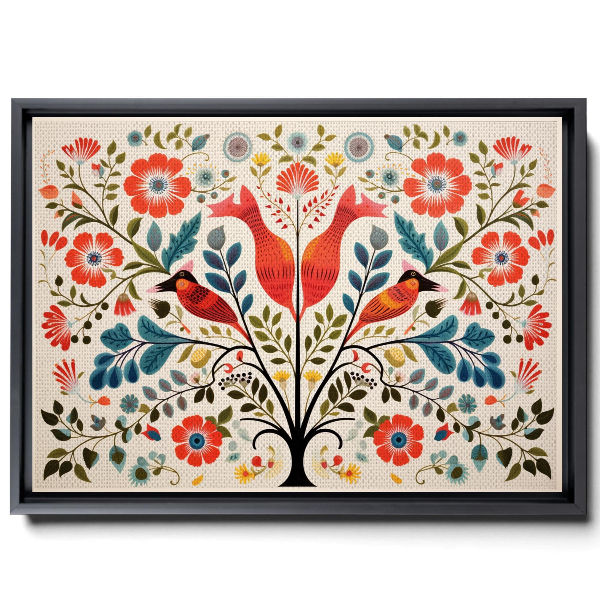 Amazon.com: Nordic Garden, Scandinavian Folk Art Birds and