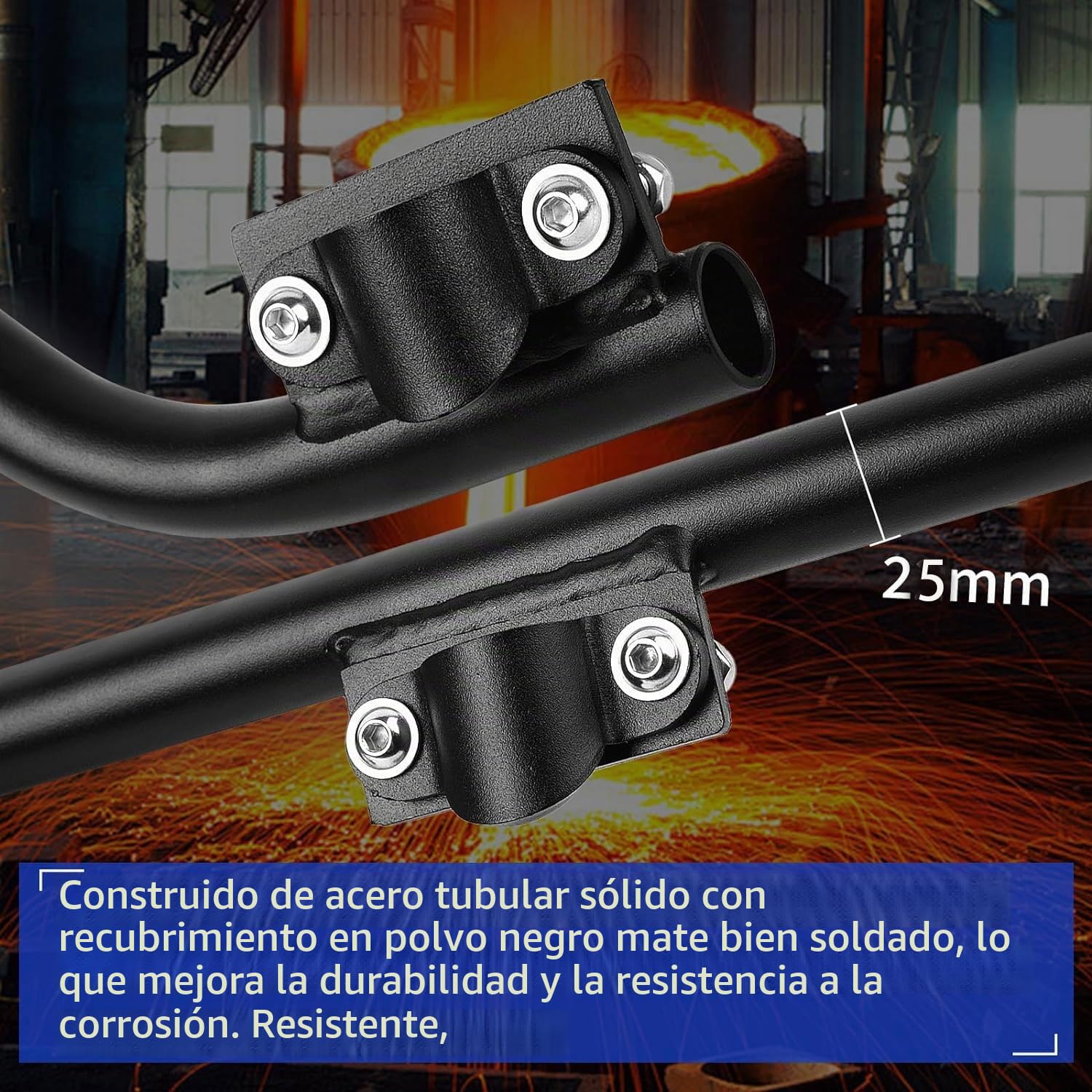 WOOGA Protector motor motocicleta, barras de choque de parachoques, Protector marco jaula de acrobacias apto para Ho&n&da X-ADV 750 2017 2018 2019 2020 2021 2022 2023 2024 2025 2026 (Negro A)