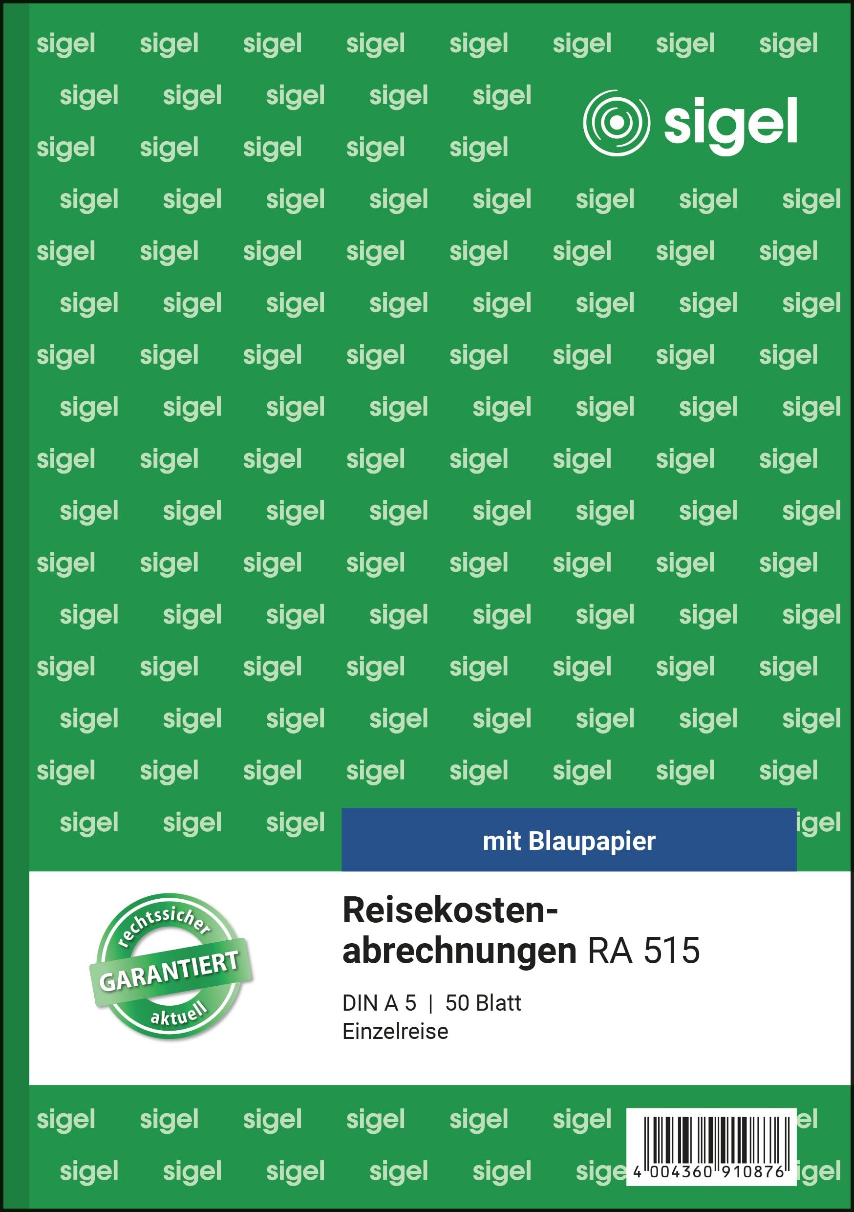 Sigel Forms – Travel Abrechnungen A5 Single Travel Pack of 1