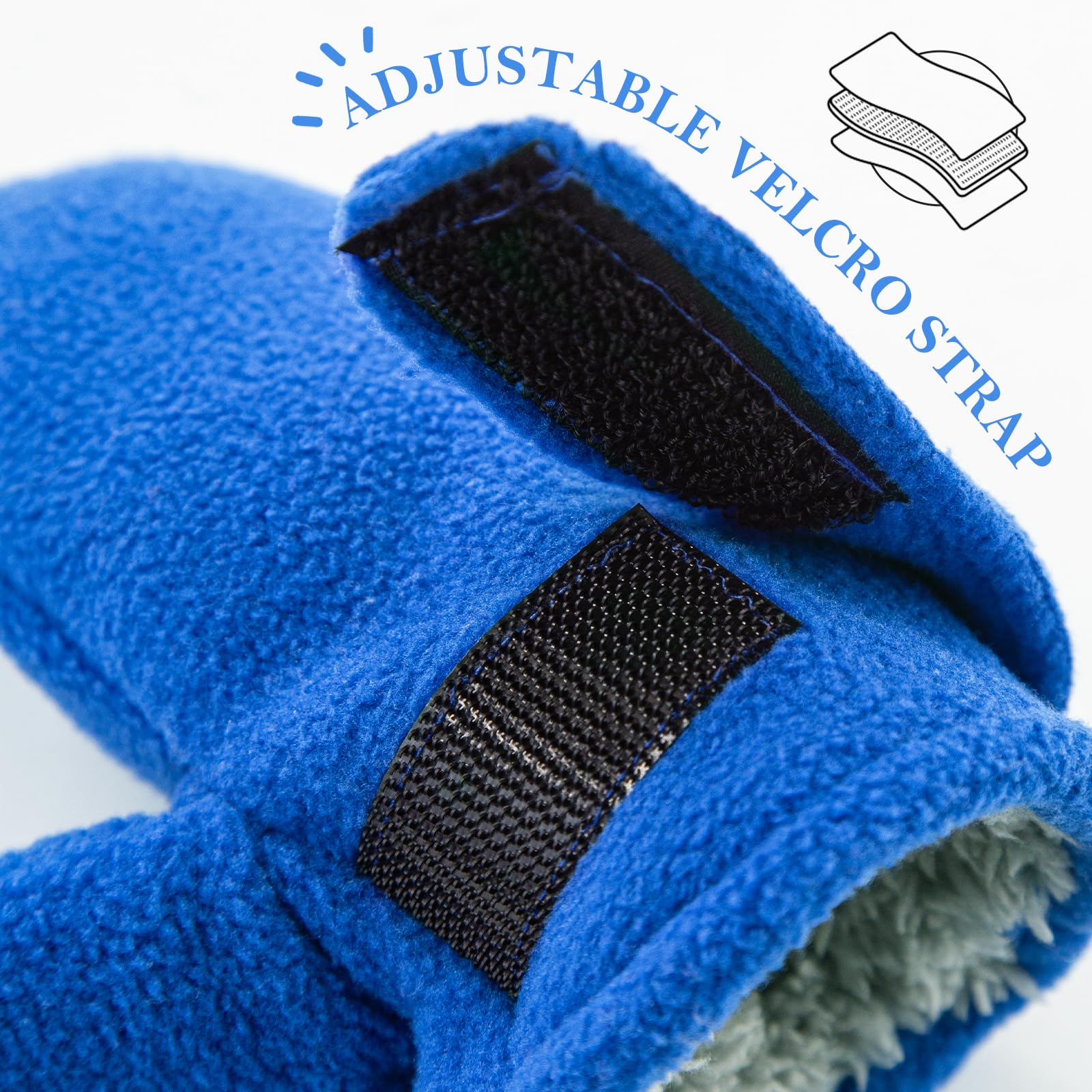 Guantes de invierno para bebé, niños, niñas, forro polar, fáciles de poner