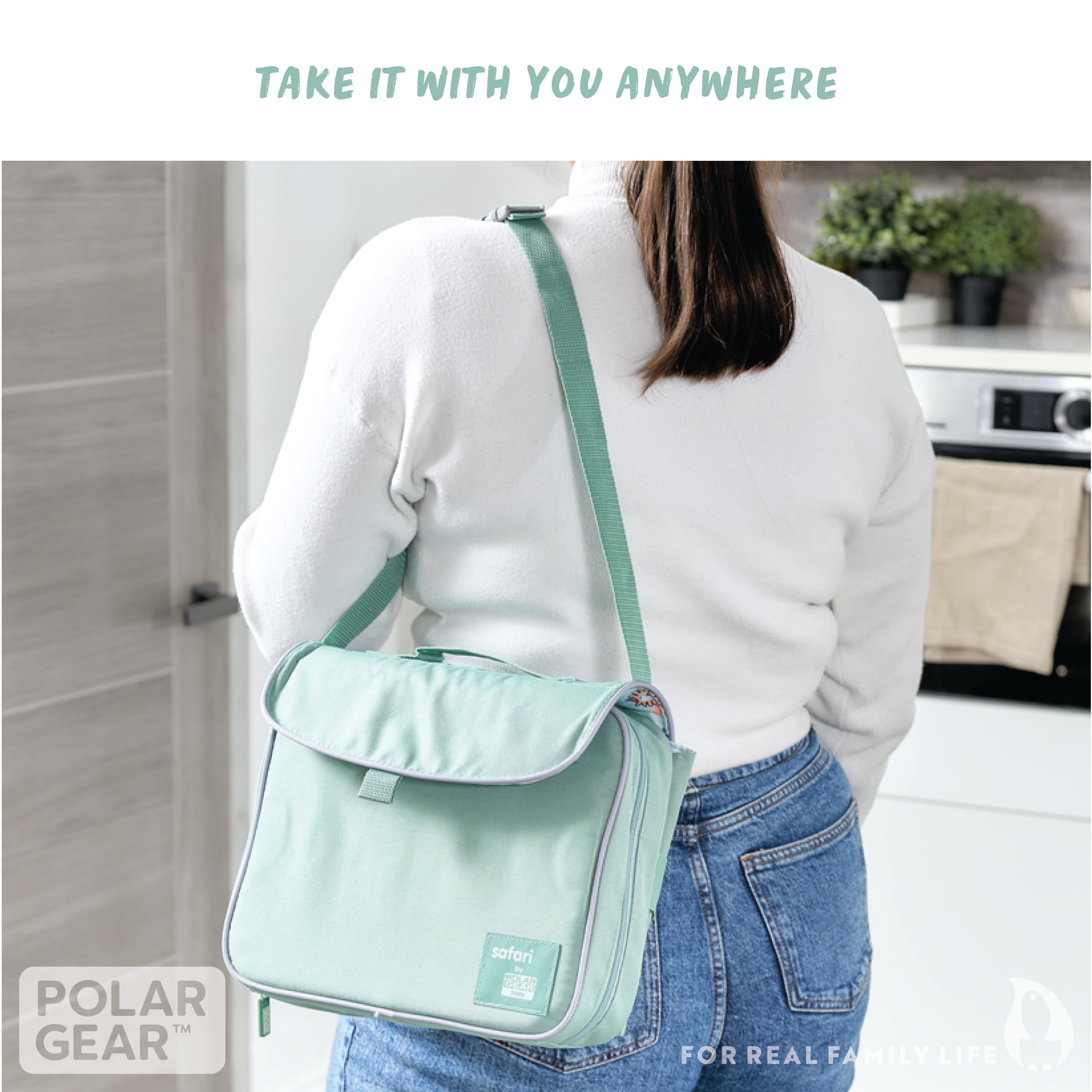 Telesilla Polar Gear Safari con respaldo para niños pequeños de entre 1 y 3 años, práctico y ligero y equipado con un bolsillo para manteles individuales.