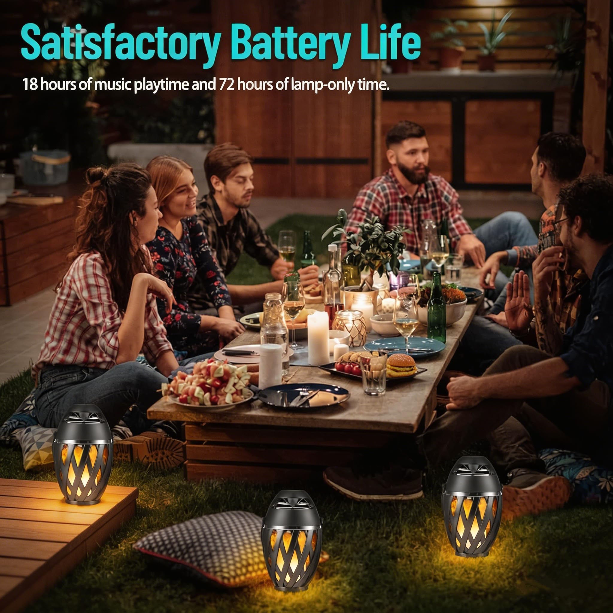 Altoparlanti Bluetooth da esterno impermeabili senza fili, regali di compleanno per uomini papà, luce ambientale a LED, accessori da campeggio, regali unici per lui, marito, fidanzato, papà