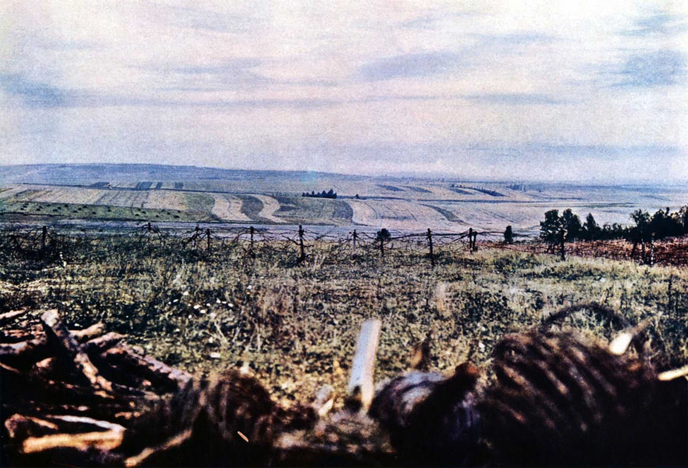 SERENDIPITP Aesthetic Poster Photo Wall Print Retro Picture Hill with Barbed Wire Near Verdun by Jules Gervais Courtellemont Modern Wall Artwork for Home Decor 60x90cm