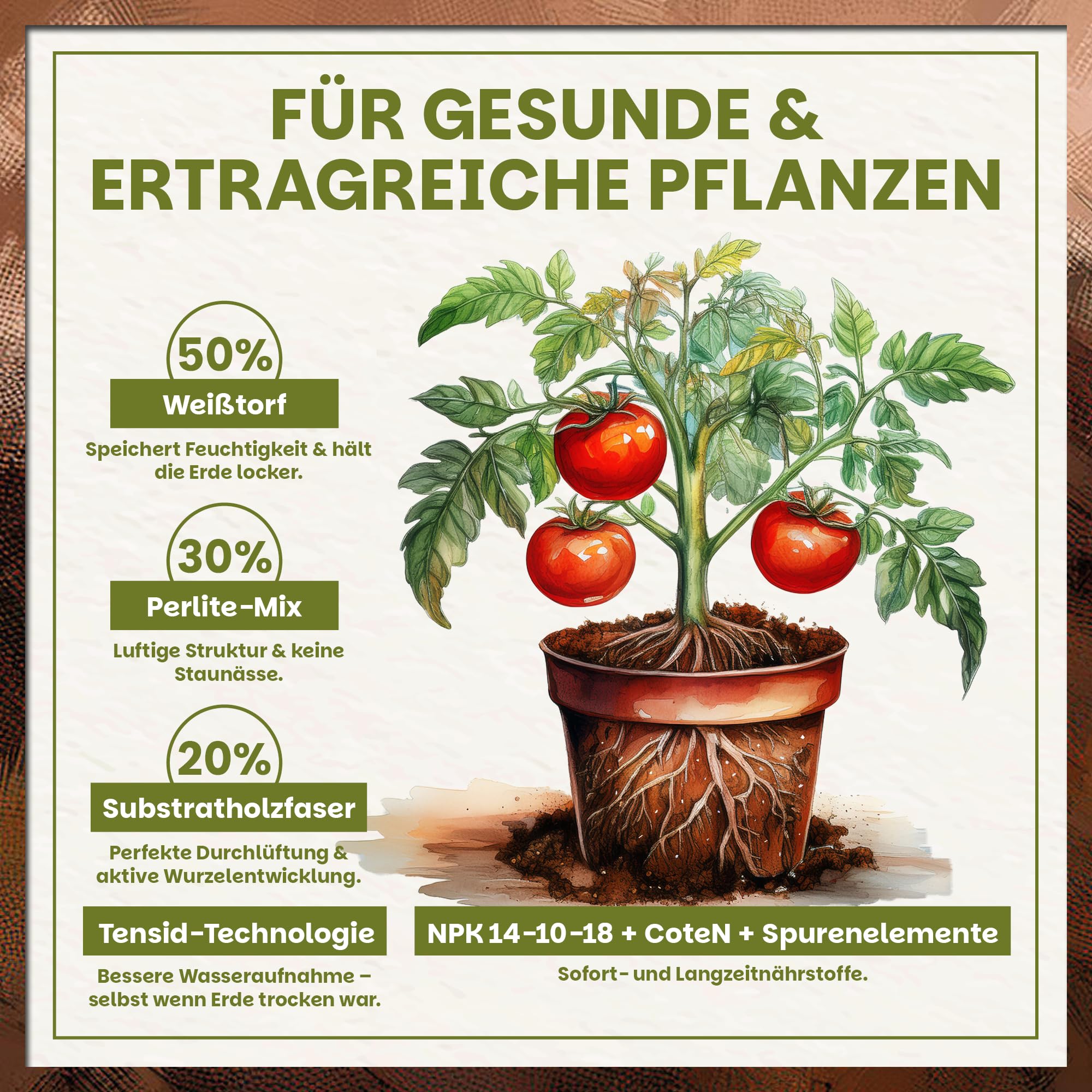 Green Home Tomaten- & Gemüseerde 72L - hochwertige Tomatenerde/Pflanzenerde für starkzehrende Gemüsepflanzen - Gemüseerde für Tomaten, Gurken, Zucchini oder Paprika im Beet, Hochbeet oder Kübel