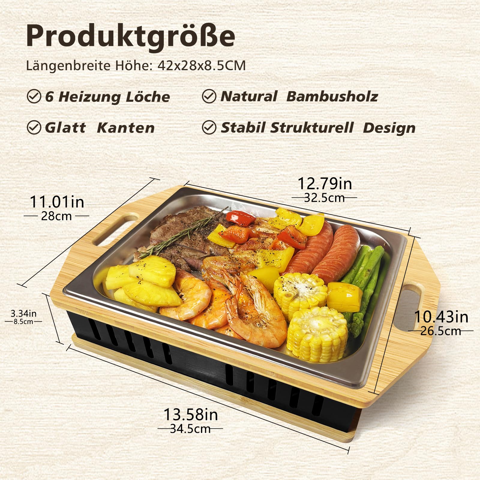 BBQ Warmhalteplatte Teelicht,Warmhalteplatte Grillgut Teelicht,Grill Warmhalteplatte,Fleischwarmhalter FüR Grillen,BBQ Warmhalteplatte Personalisiert