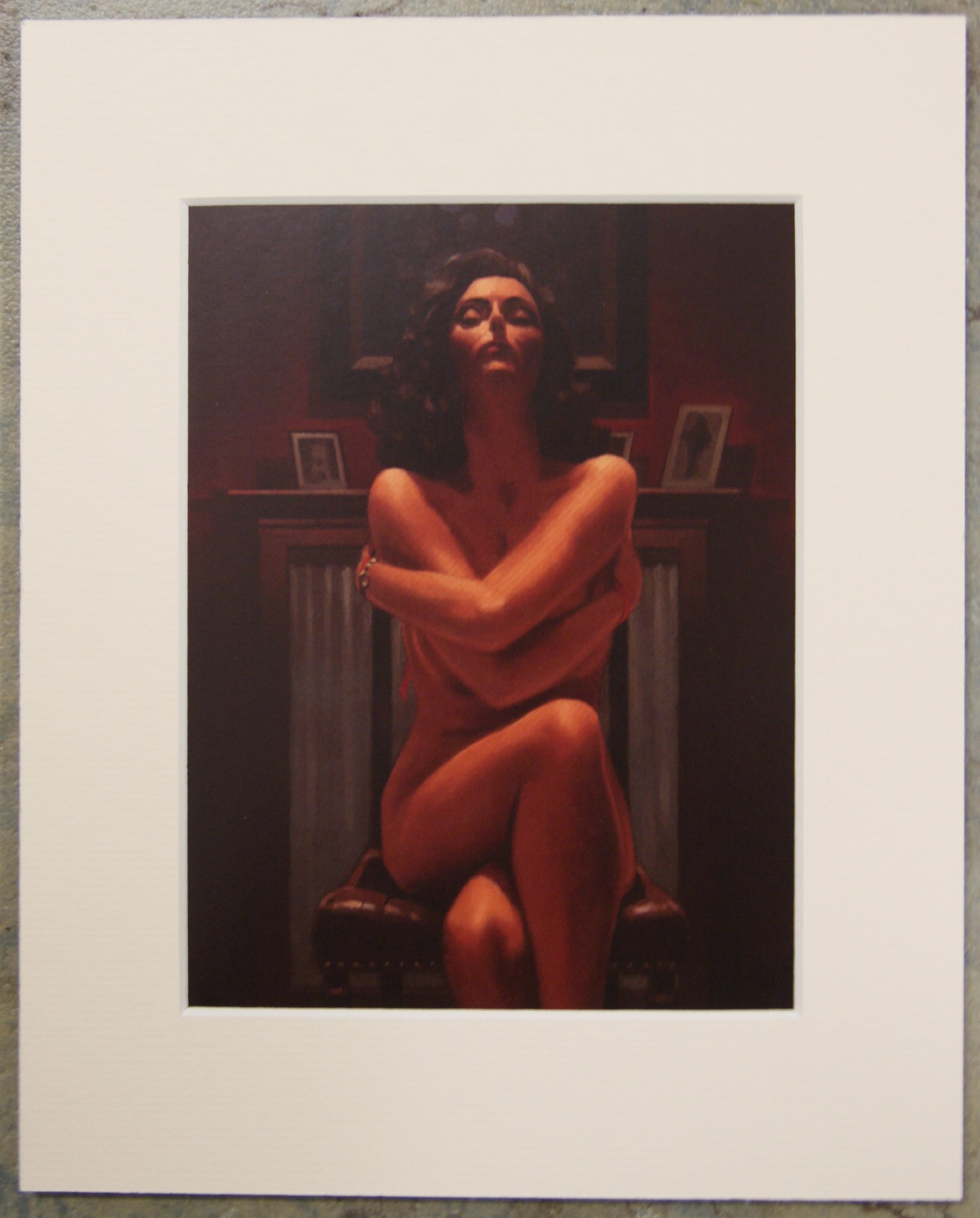 Keats Gallery Lightly Textured Antique White Mount Just The Way It Is By Jack Vettriano Mounted Art Print Picture (10" X 8" - 25Cm X 20Cm) Unframed