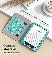 Vista 4 de MoKo - Funda para Kindle Paperwhite de 7"/6.8" (11ª/12ª generación) y Kindle Colorsoft Signature Edition, funda delgada de poliuretano con encendido