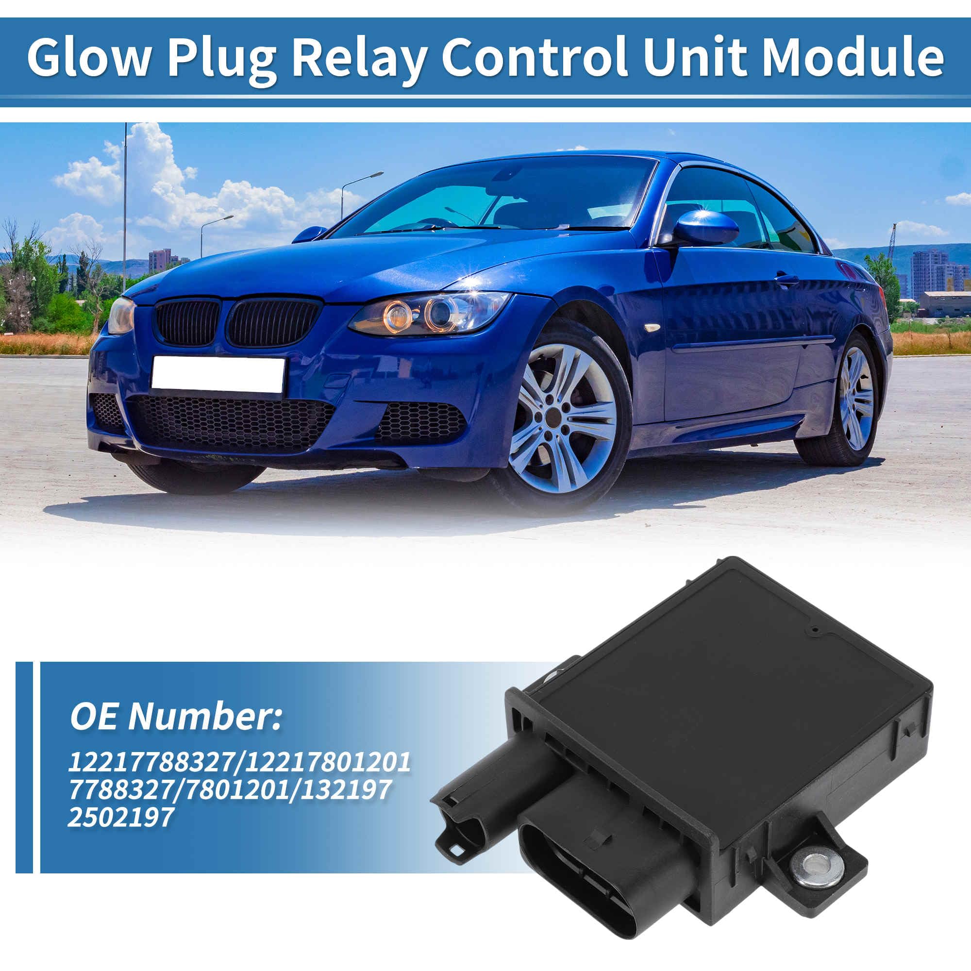 A ABSOPRO Module De Commande Relais Bougie Préchauffage N° 12217788327 Pour Bmw E46 330D 2.9 1999-2005 Pour Bmw E90 330D 3.0 2005-2011 Pour Bmw X5 E70 3.0 3.0D 2007-2008 Chauffage Diesel
