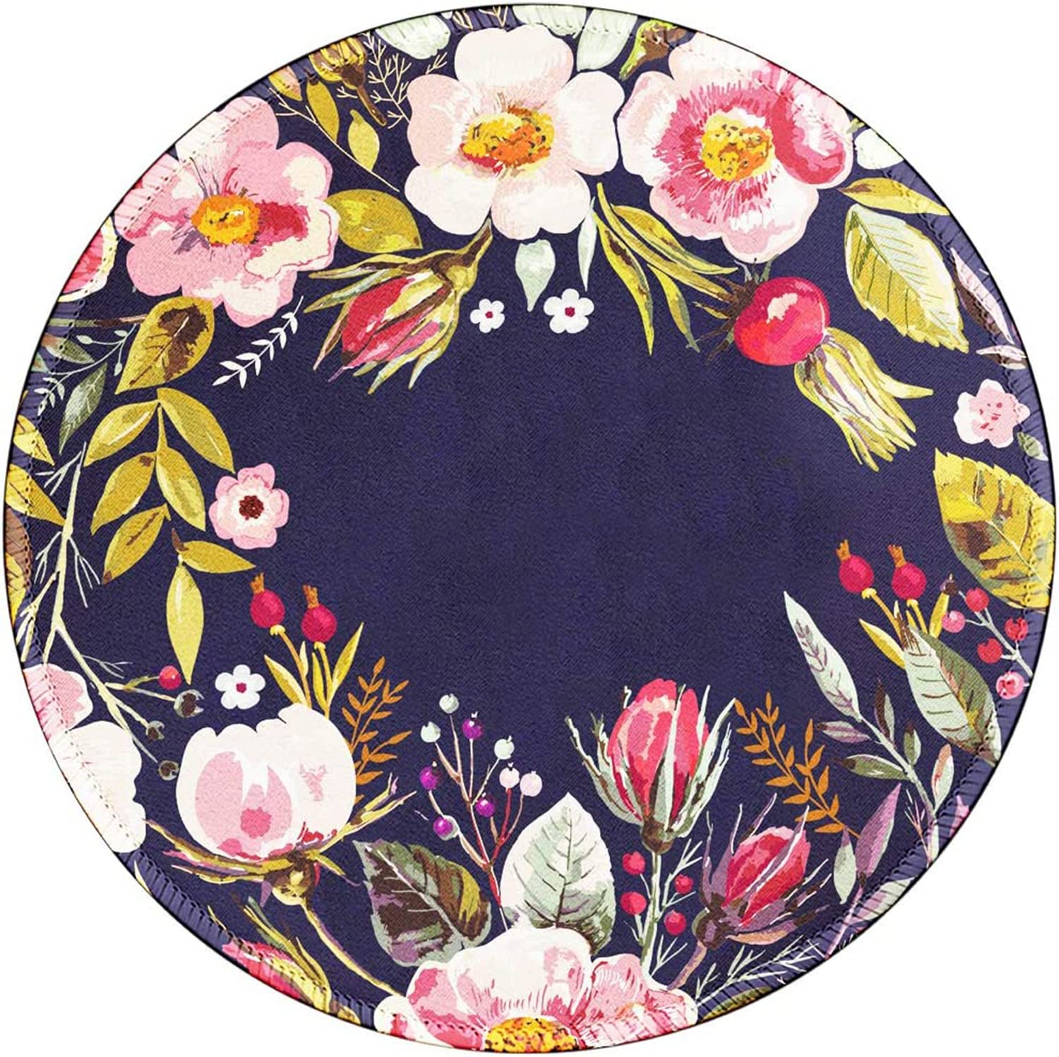 Amazon Brand - Wehilion Gaming Mouse Mat, Size 7.9 x 7.9 inches, Round Non-Slip Rubber Base, Waterproof, Ultra Smooth Mouse Pads for Wireless Mouse, Laptop, Computer, Home, YXKTSBD07