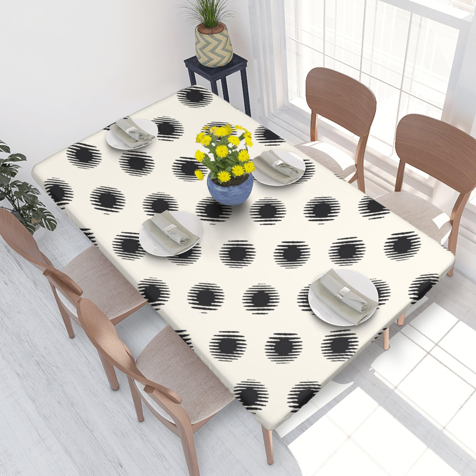 Nappe extensible 122 cm imperméable blanche idéale pour buffet