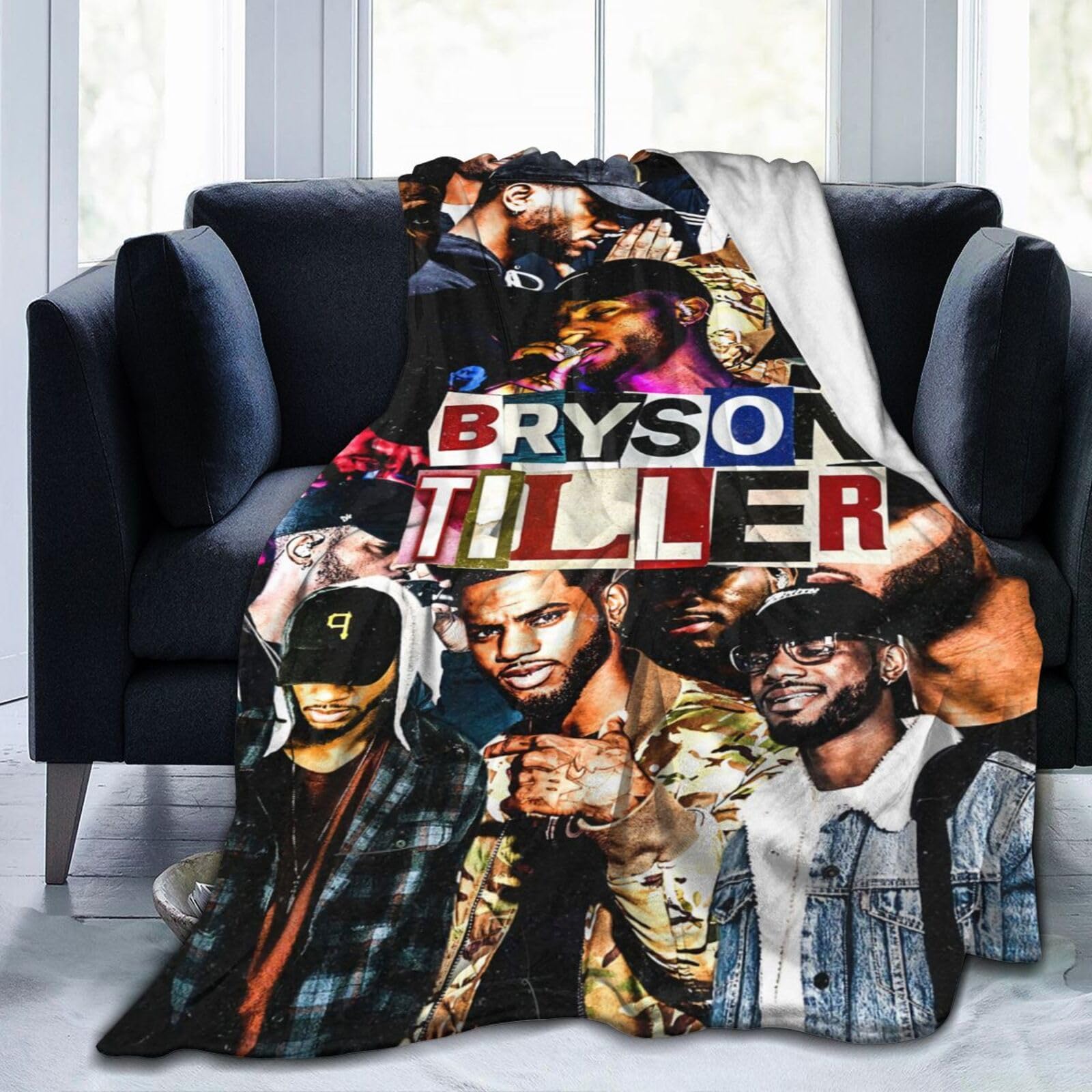 NEWCREATEES Flannel Blanket Bryson Rapper Tiller Throws Blankets Soft Fleece Air Conditioning Blankets for All Season 40"x30"