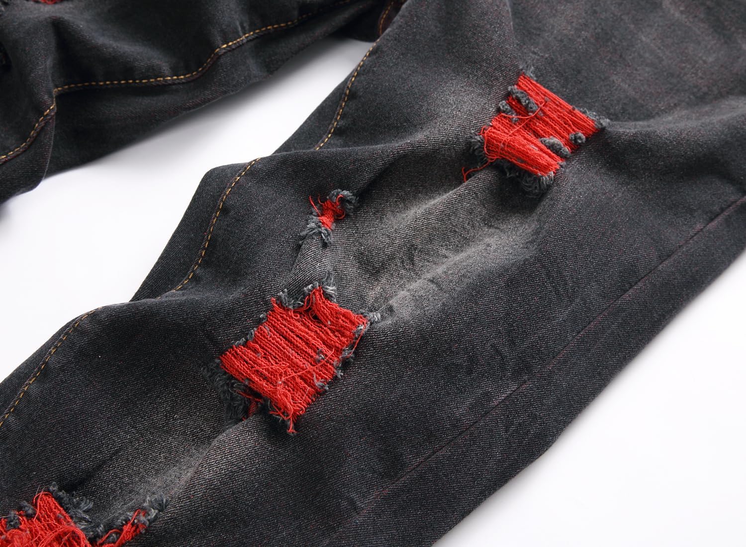 Homllyer Men's Ripped Jeans Stretch Skinny Jeans for Men,Slim Fit Denim Pants - Image 7