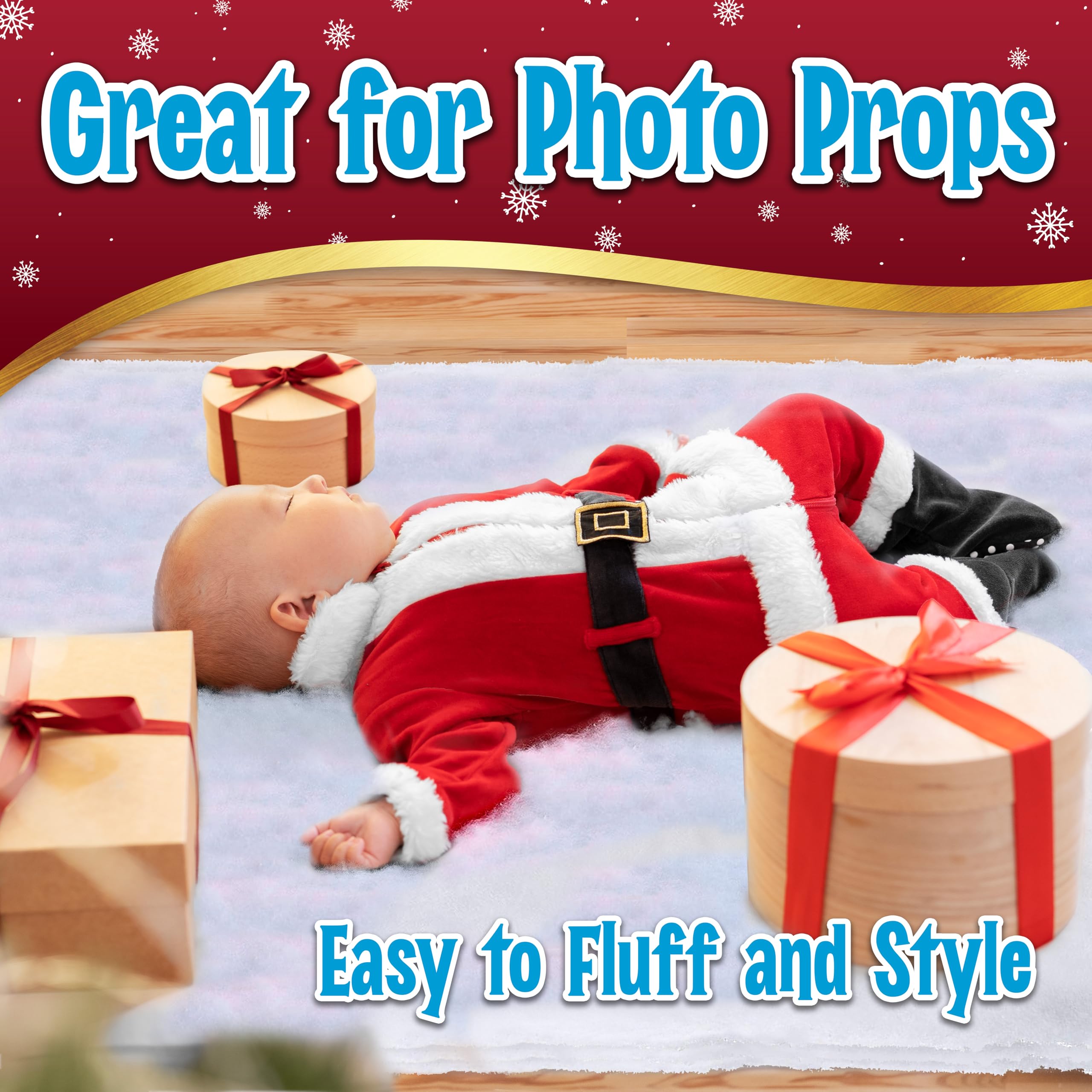 Rotolo Neve Artificiale 80x240cm - Coperta Natalizia Per Decorazioni Invernali E Villaggi Di Natale - Foto 12