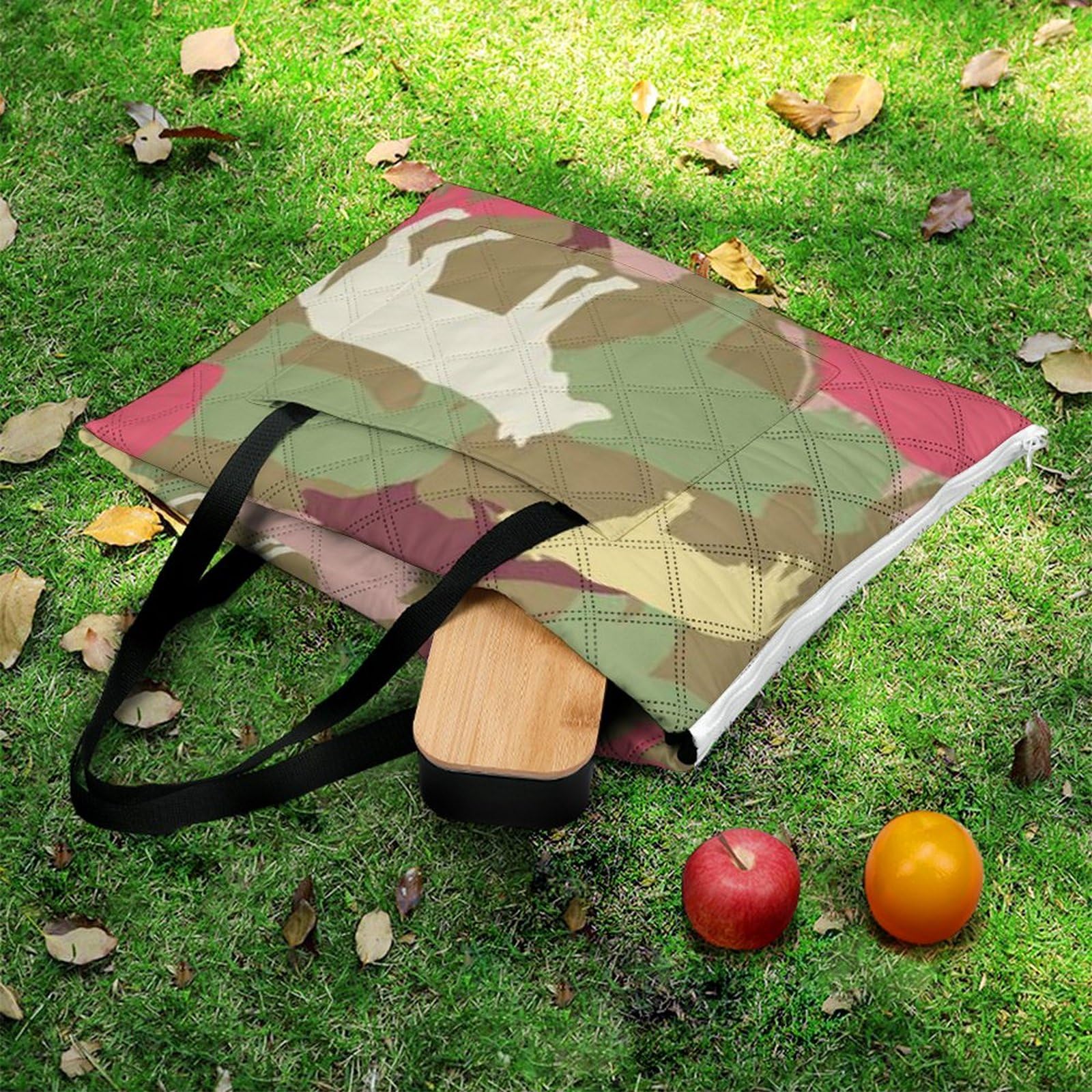 3D Impression Animaux Sauvages déguisés Couverture Pique Nique Tapis De Plage Anti Sable Matelas De Plage Plaid Pique Nique pour Camping, Parc, Jardin, Plage 200x200cm