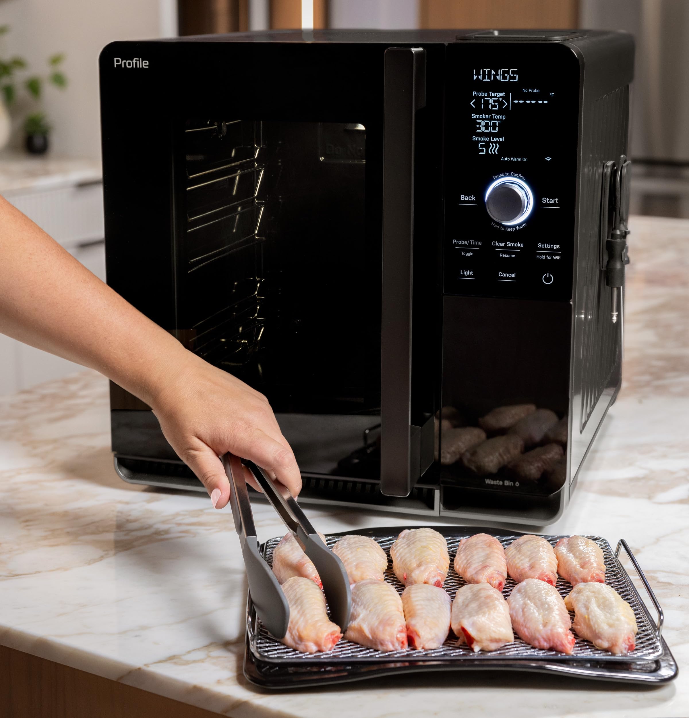 GE Profile Indoor Smoker Prep Tray, Compatible with Smoker Wire Rack, Dishwasher Safe