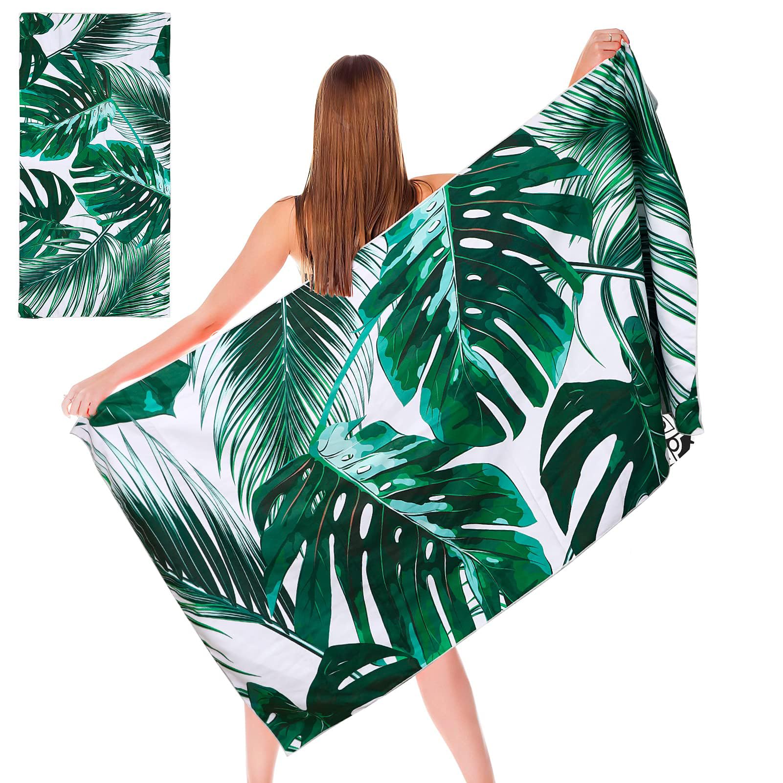 KOWVOWZBeach Towel Swimming Towel, Large Quick Dry Beach Towel for Adults, Superfine Fiber Velvet Dock and Bay Towel Beach Towel for Adults Kids Pool Towel Gym Towel Absorbent Swimming