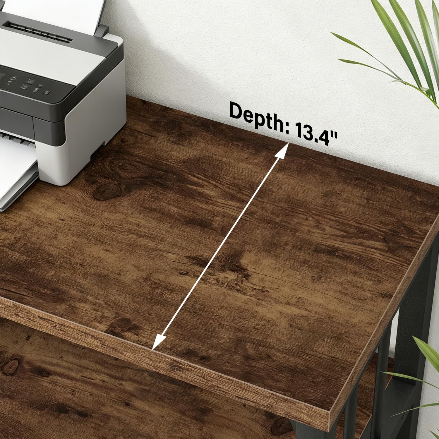 IBF Bücherregal 140 cm Wohnzimmerregal Standregal mit 5 Fächern Würfelregal als Büroregal aus Holz und Metall modernes Regal für Schlafzimmer in Rustikalem Braun