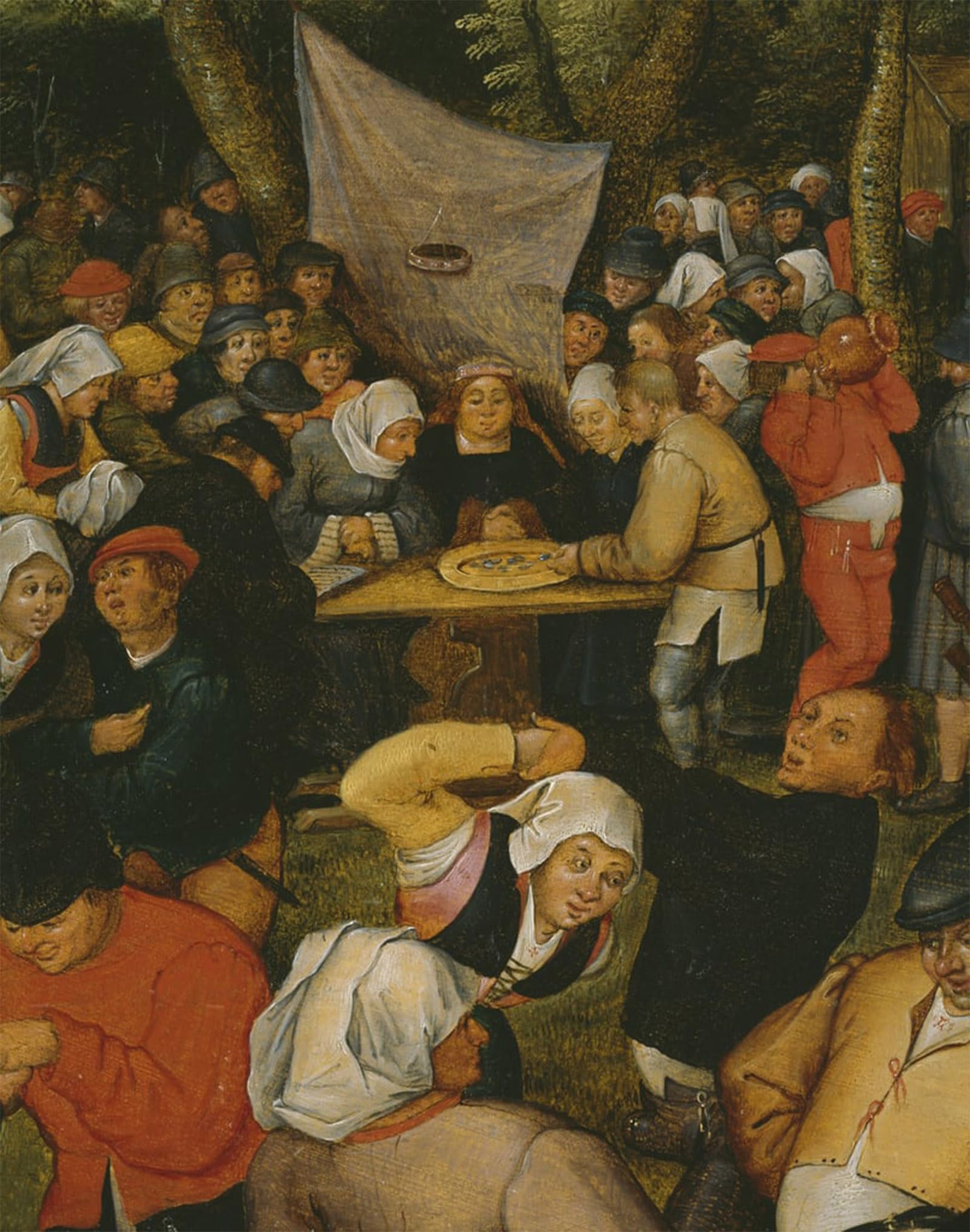 ARTXLXXBN Famous Prints Artwork Pictures Poster Painting Art Open Air Wedding Dance by Pieter Brueghel the Younger Artwork Landscape Pictures for Home Decor 60x90cm