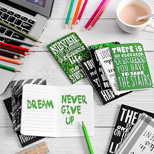 Miniatura 21 de Bloc de notas inspirador, mini diario motivacional, bloc de notas de bolsillo pequeño para escuela, oficina, hogar, suministros de regalo, 10