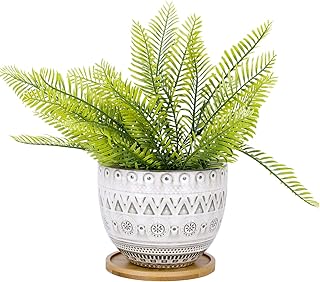 VanEnjoy 5.6 inch Large Round Bohemian Style Ceramic Planter, Geometry E...