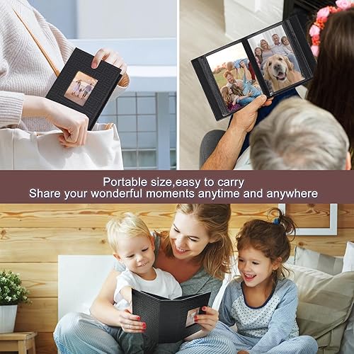 Miniatura 5 de RECUTMS - Álbum de fotos de 600 bolsillos para fotos de 4 x 6pulgadas, 5 por página, cubierta de piel sintética con diseño de rosas, para fotos de