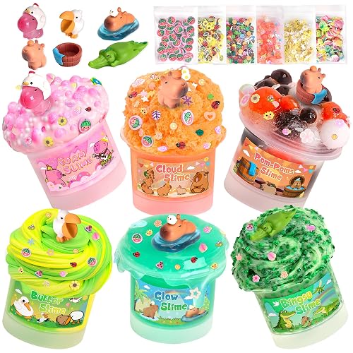 Capybara Slime Kit, 20oz Total, Slime Sensory Stress Relief Kit