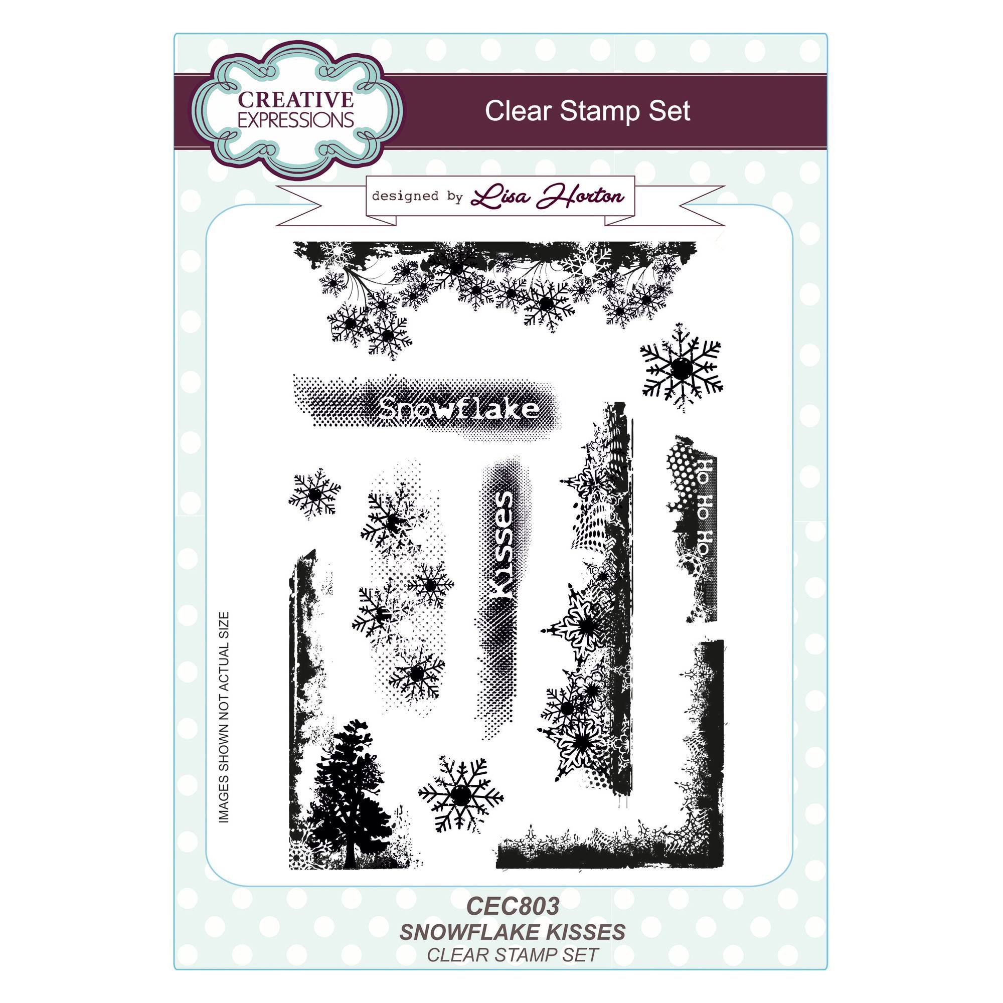 Creative Expressions CEC803 Snowflake Kisses Clear Stamp Set, Transparent, A5