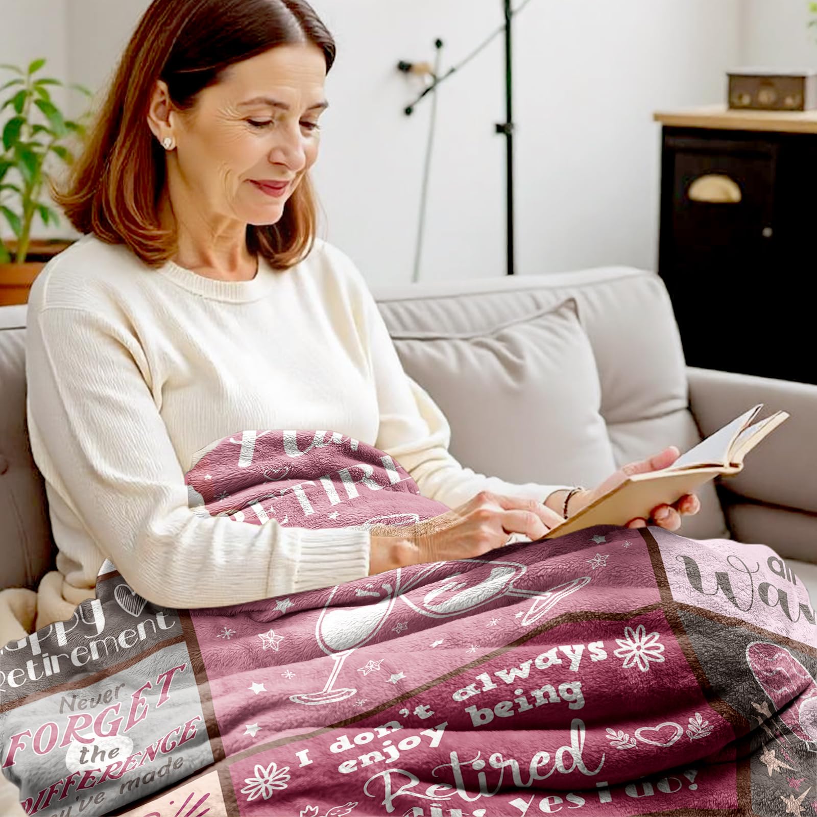 Retirement Gifts for Women Happy Retirement Blanket, Best Retirement Day - Image 3