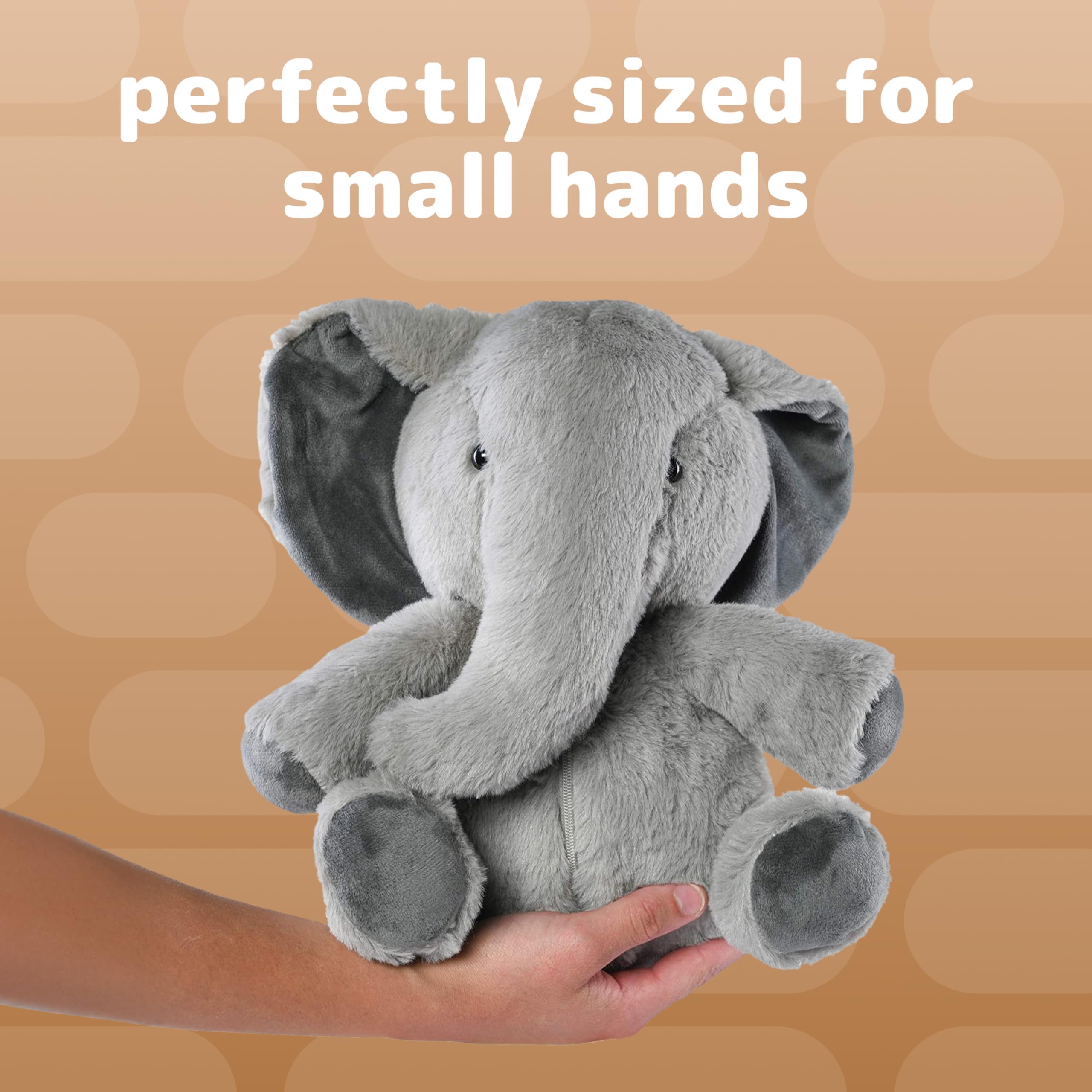 Prextex Carry Along Plüsch-Elefant mit 3 kleinen Plüsch-Elefanten – 4-teiliges Spielset für weiche Stofftiere