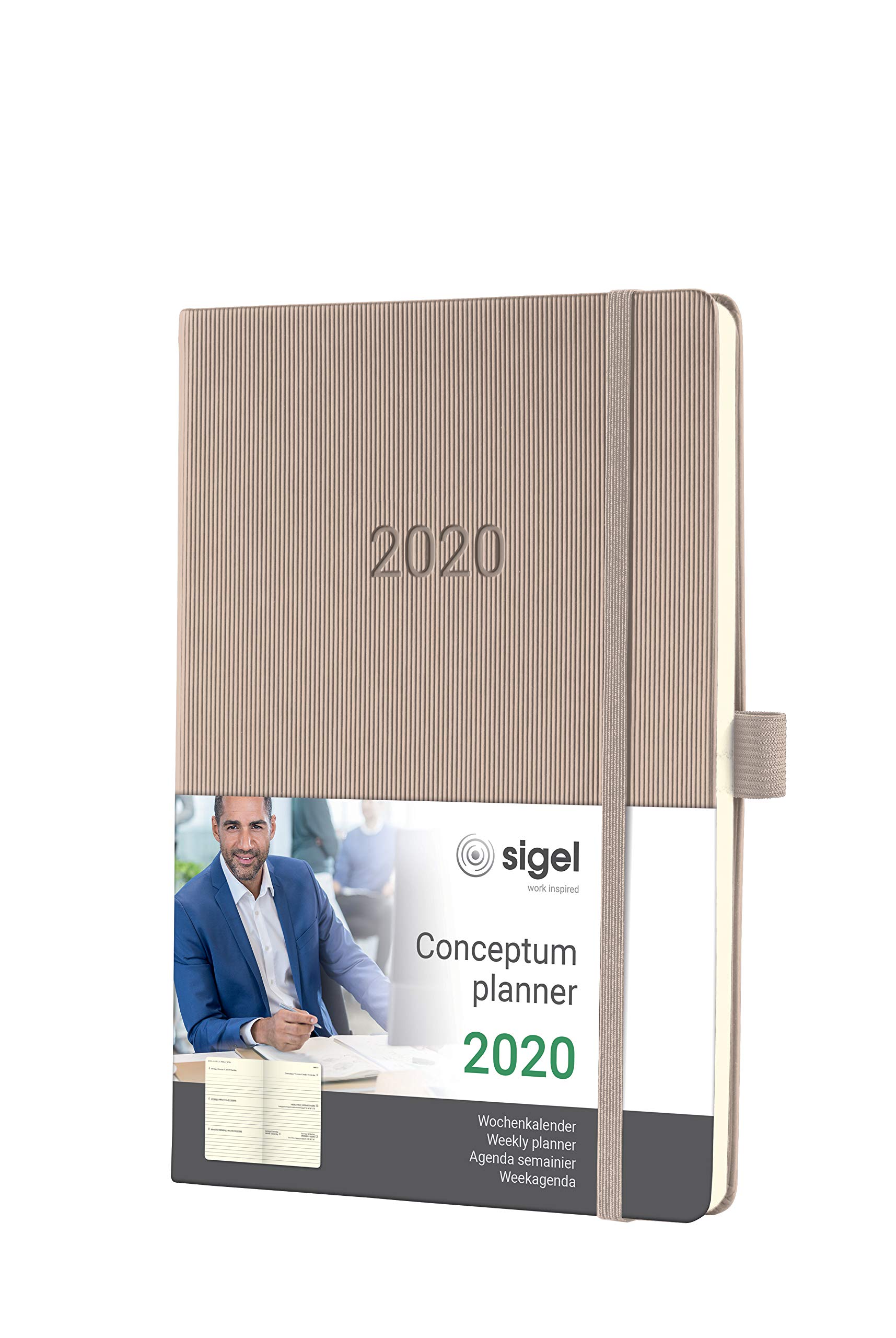 SIGEL Wochenkalender C2069 - A6 Hardcover Rot 2020