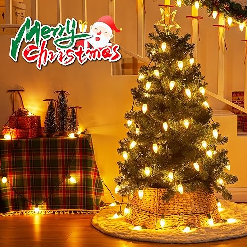 Miniatura 5 de Minetom C9 - Luces LED comerciales de Navidad para exteriores  Cadena de luces de Navidad resistentes de 150 pies, impermeables, conectables, con