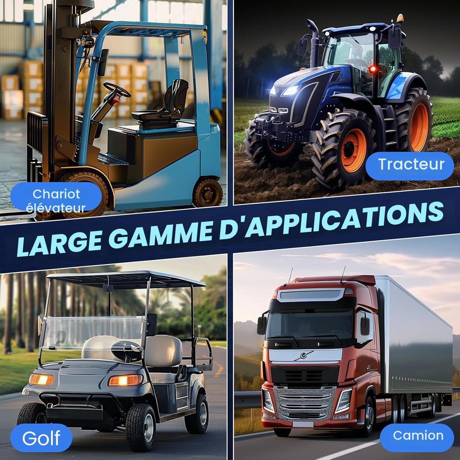 Biqing 1PCS Miroir De Chariot élévateur,360 ° Réglable Rétroviseur de Chariot élévateur Rétroviseur Latéral Camion (4 5/8"x8") pour Camion/Pelleteuse/Tracteur/Engins De Chantier