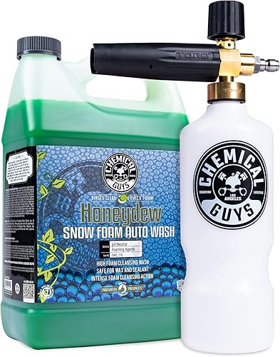 Chemical Guys EQP_312 TORQ Professional Max Foam - Kit de jabón de espuma de nieve de 8 cañones y rocío de miel seguro para automóviles camiones SUV
