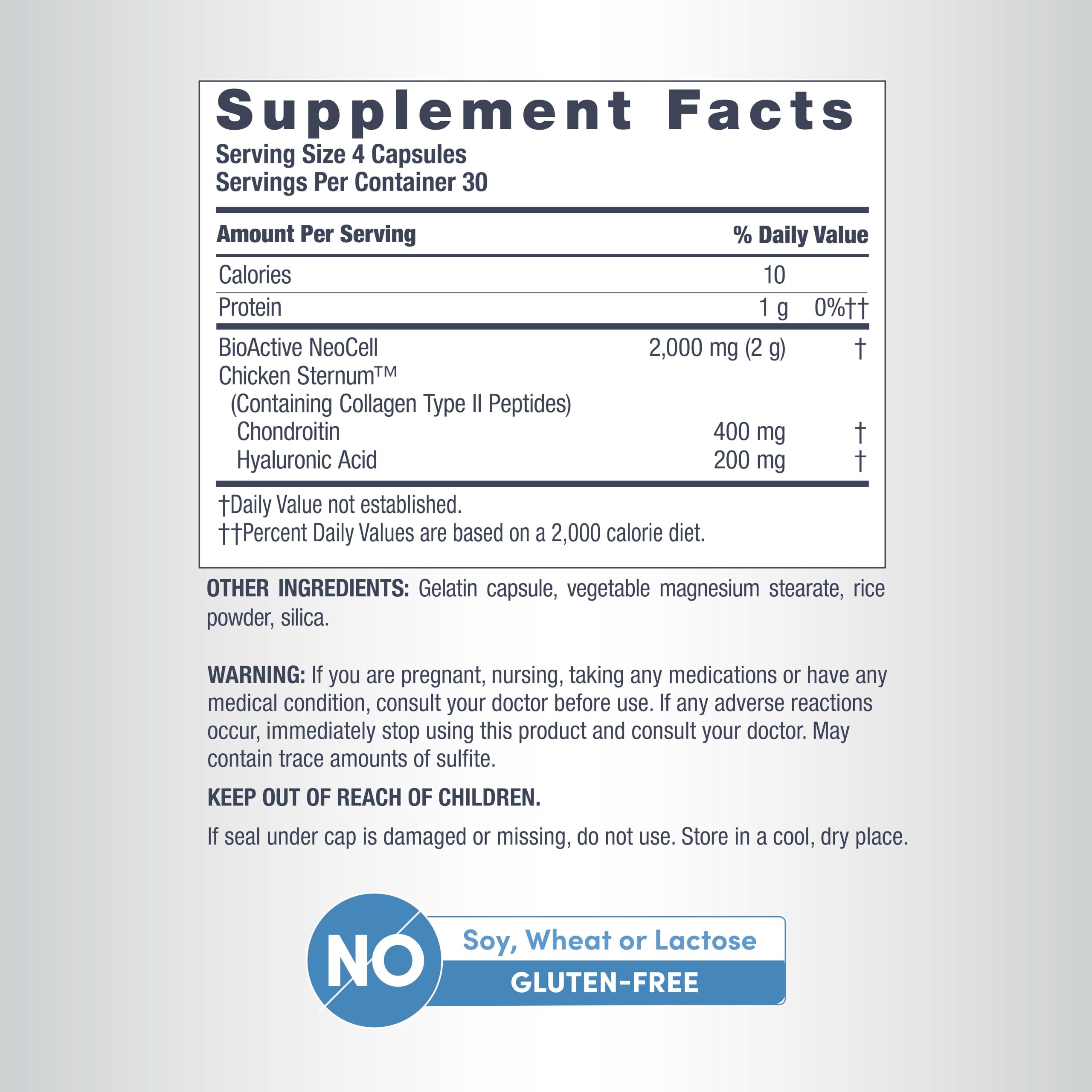 NeoCell Joint Complex Supplement | 120 Capsules | Plus Hyaluronic Acid — Amazon image 4